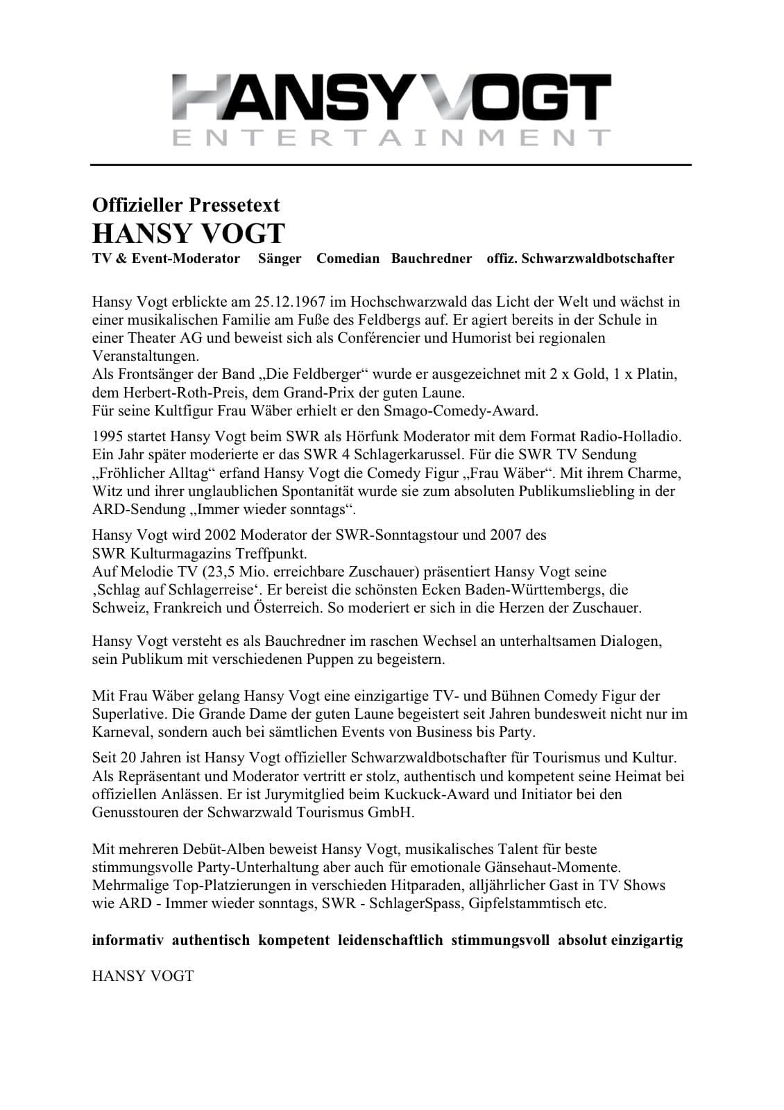 Offizieller Pressetext 2025 Vorschau